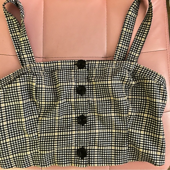 Abercrombie and Fitch Plaid Flannel Cropped Top - Picture 4 of 5